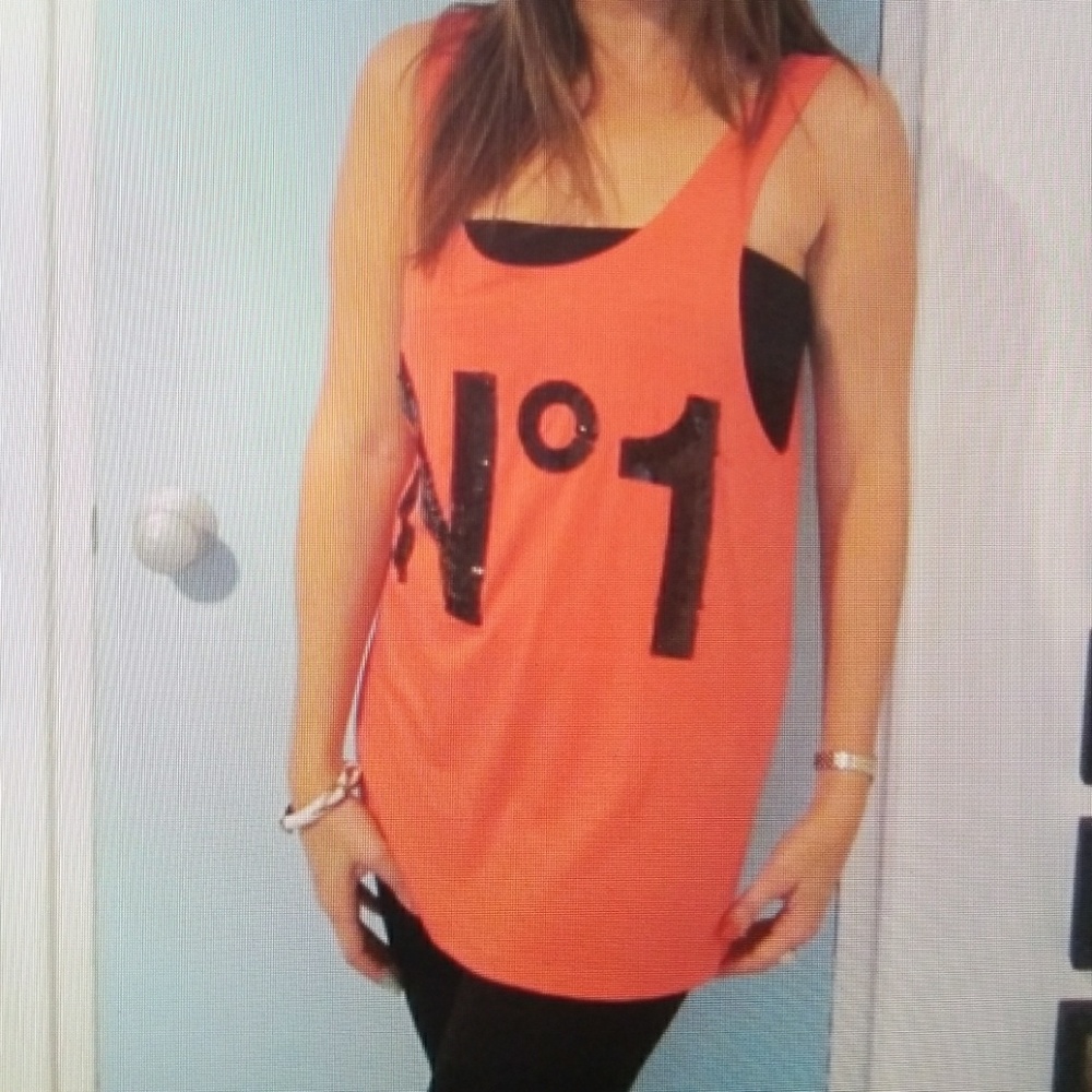 "Chanel" tank with sequin detail